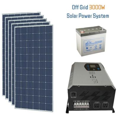 3kw Off Grid Inverter Solar Power Home Kits With 4 Unit Battery