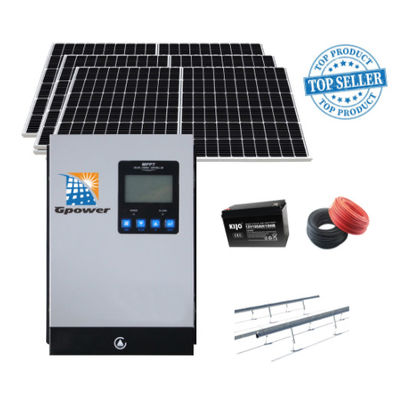 240VAC 50A Hybrid Grid Solar System Grid Tie Solar Kit With Battery Backup