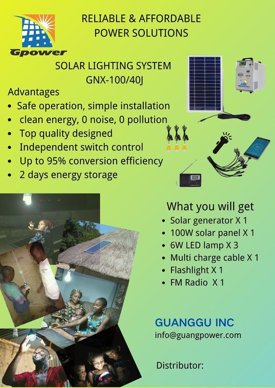 DC5V Output Solar Energy System 100w Solar Panel Kit With Battery