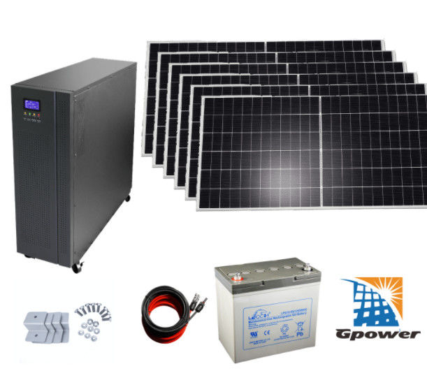 No Pollution 10KW Off Grid Solar System Kits With Battery Storage